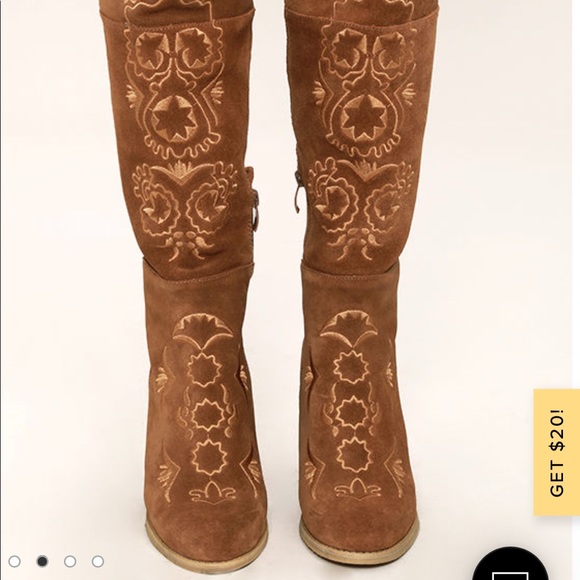 Sbicca acapella tan over the knee boots - Picture 2 of 7